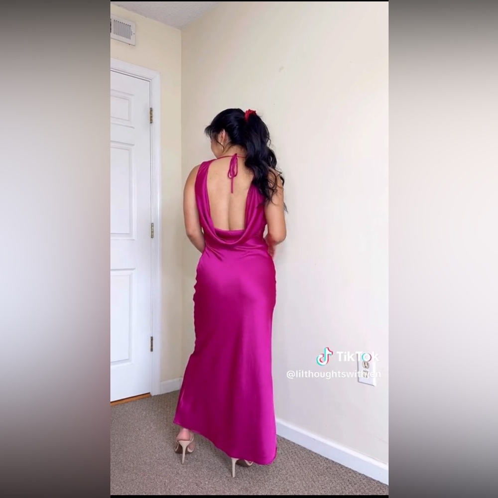 Abercrombie and Fitch Plunge Cowl Back Dress